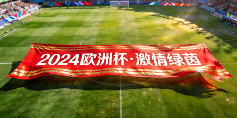 欧洲杯足球赛事绿茵场精彩横幅大图